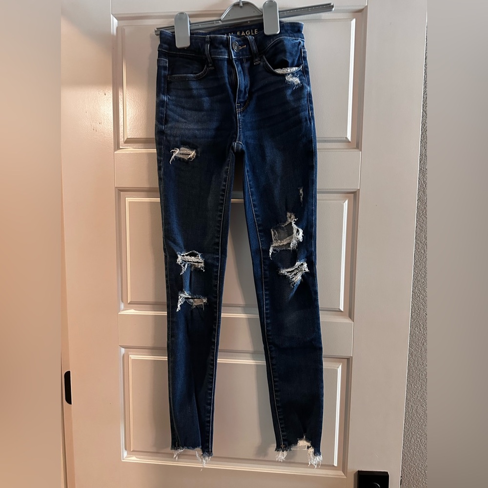 American Eagle Distressed Jegging 000 Short